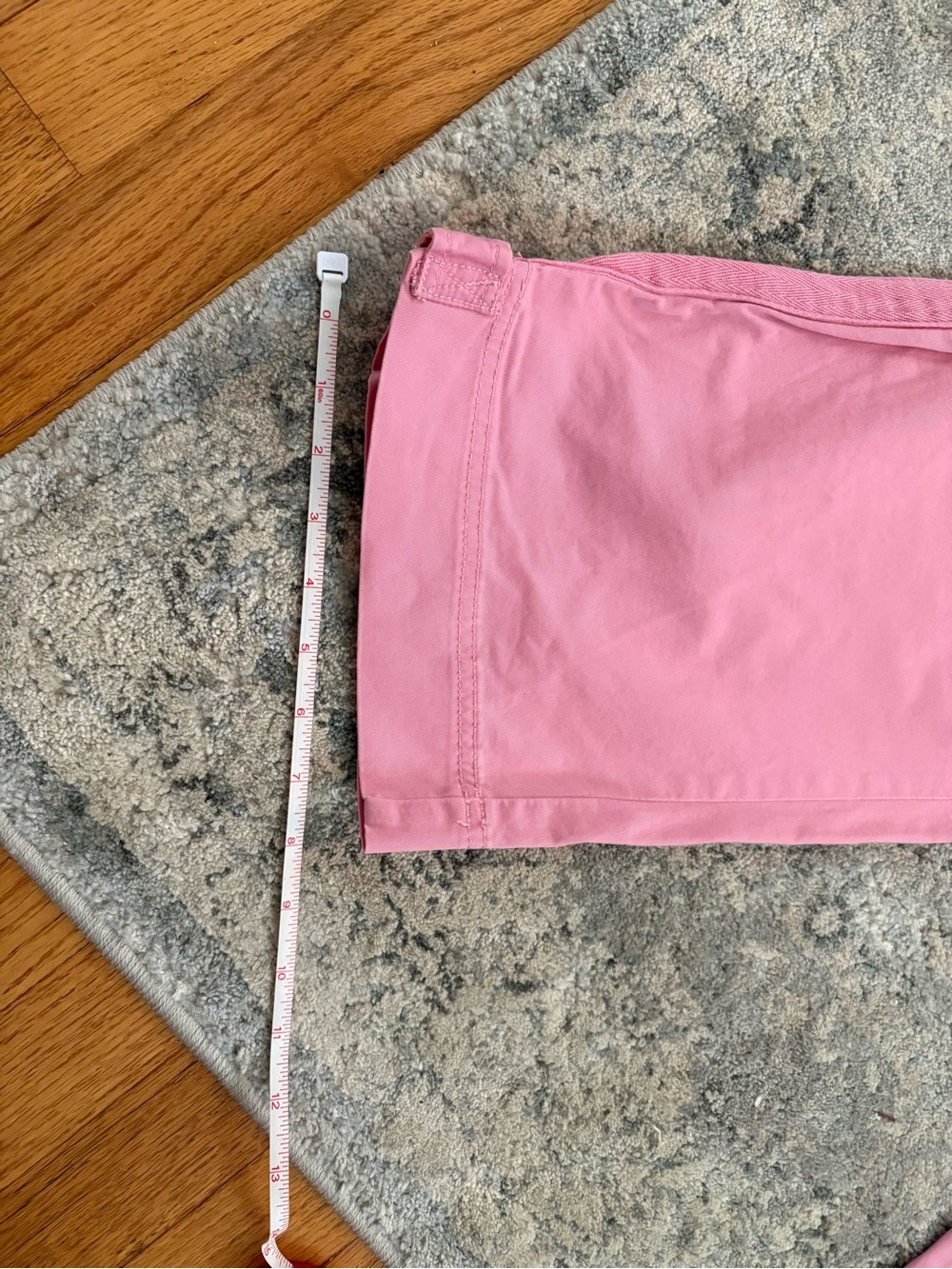 American Eagle Outfitters Light Pink Capri Pants with Button Tab Waist - Picture 4 of 5